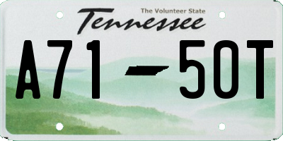 TN license plate A7150T