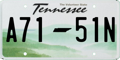TN license plate A7151N