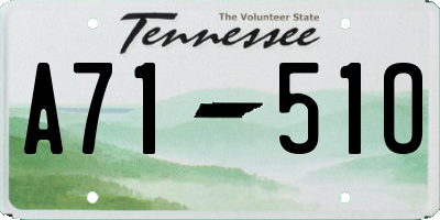 TN license plate A7151O