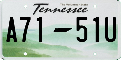 TN license plate A7151U