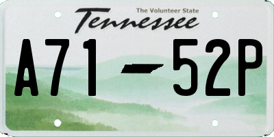 TN license plate A7152P