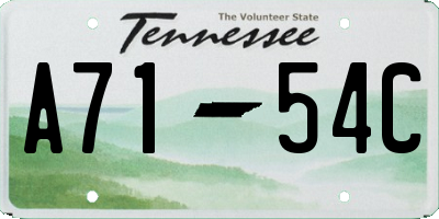 TN license plate A7154C