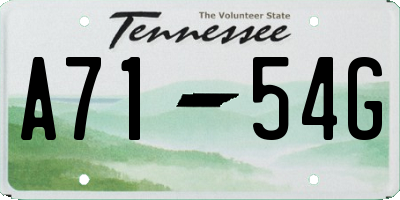 TN license plate A7154G
