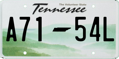 TN license plate A7154L