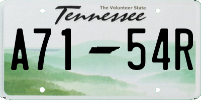 TN license plate A7154R