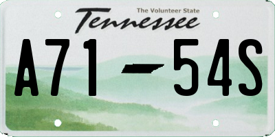 TN license plate A7154S