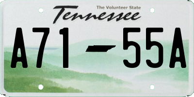 TN license plate A7155A