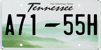 TN license plate A7155H