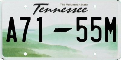 TN license plate A7155M