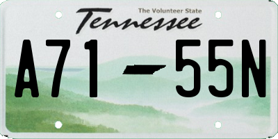 TN license plate A7155N