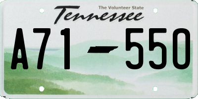 TN license plate A7155O