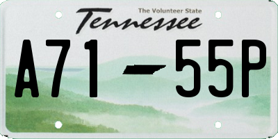TN license plate A7155P