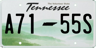 TN license plate A7155S
