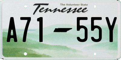 TN license plate A7155Y