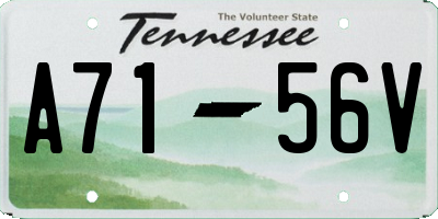 TN license plate A7156V