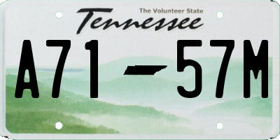 TN license plate A7157M
