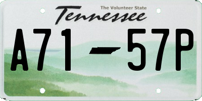 TN license plate A7157P