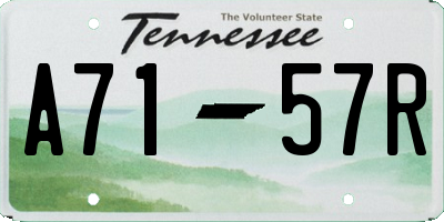 TN license plate A7157R