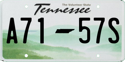 TN license plate A7157S