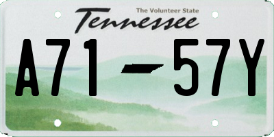TN license plate A7157Y