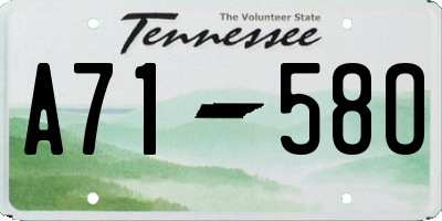 TN license plate A7158O
