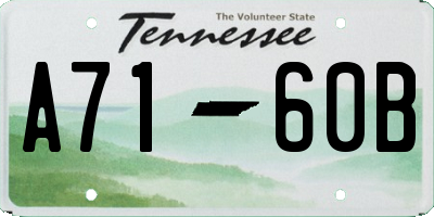 TN license plate A7160B