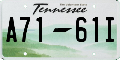 TN license plate A7161I