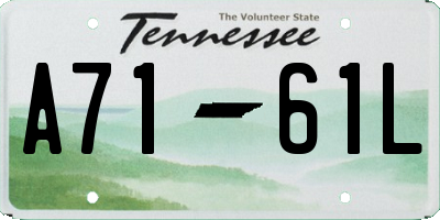 TN license plate A7161L