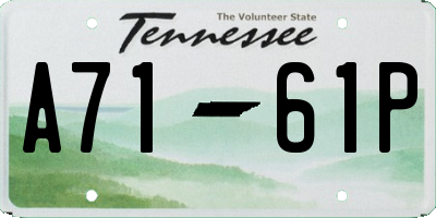 TN license plate A7161P