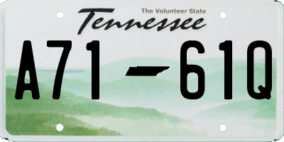 TN license plate A7161Q