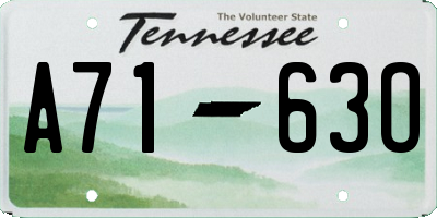TN license plate A7163O
