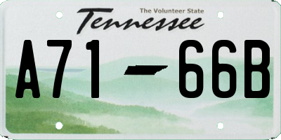 TN license plate A7166B