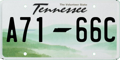 TN license plate A7166C
