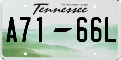 TN license plate A7166L