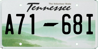 TN license plate A7168I