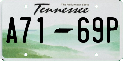 TN license plate A7169P