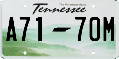 TN license plate A7170M