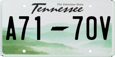 TN license plate A7170V