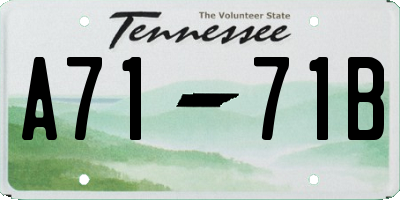 TN license plate A7171B