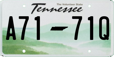 TN license plate A7171Q