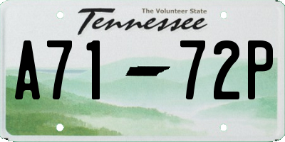 TN license plate A7172P