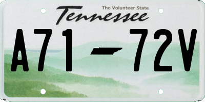 TN license plate A7172V