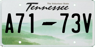 TN license plate A7173V