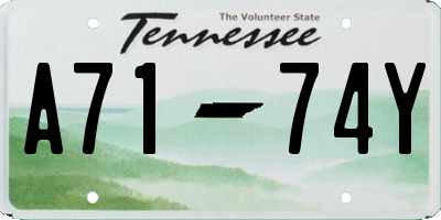 TN license plate A7174Y