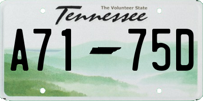 TN license plate A7175D