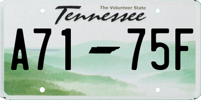 TN license plate A7175F