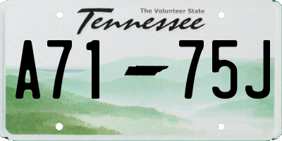 TN license plate A7175J