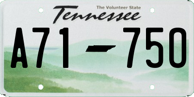 TN license plate A7175O