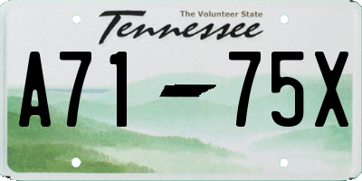 TN license plate A7175X
