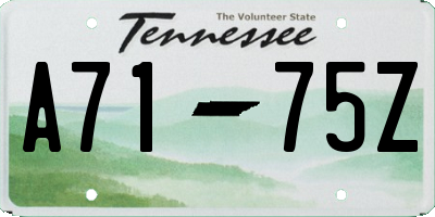 TN license plate A7175Z